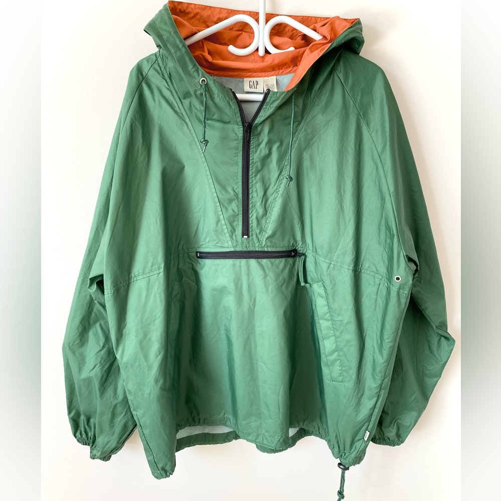 Gap men’s Windbreaker Green Nylon Large
